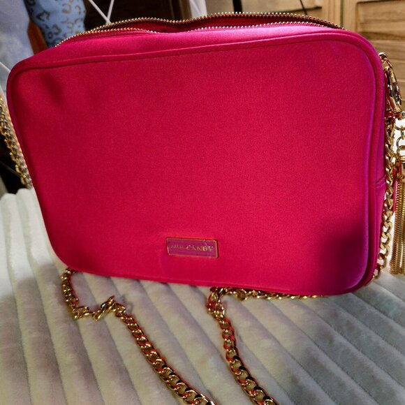 Prada Candy Pink Satin Pouch/Crossbody - Picture 1 of 6